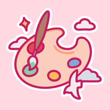 Hand-drawing icons stickers & prints